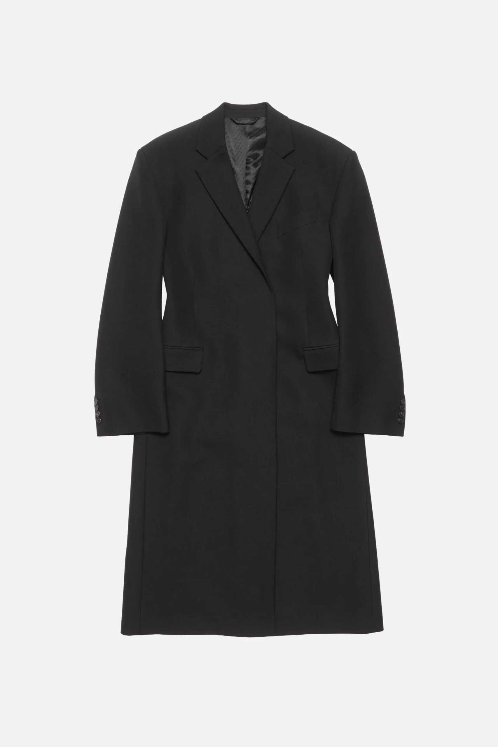 Double-breasted wool coat
