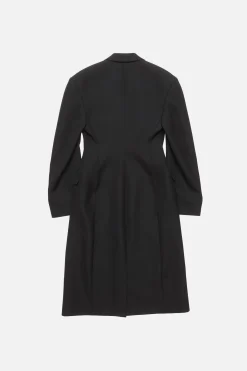 Double-breasted wool coat