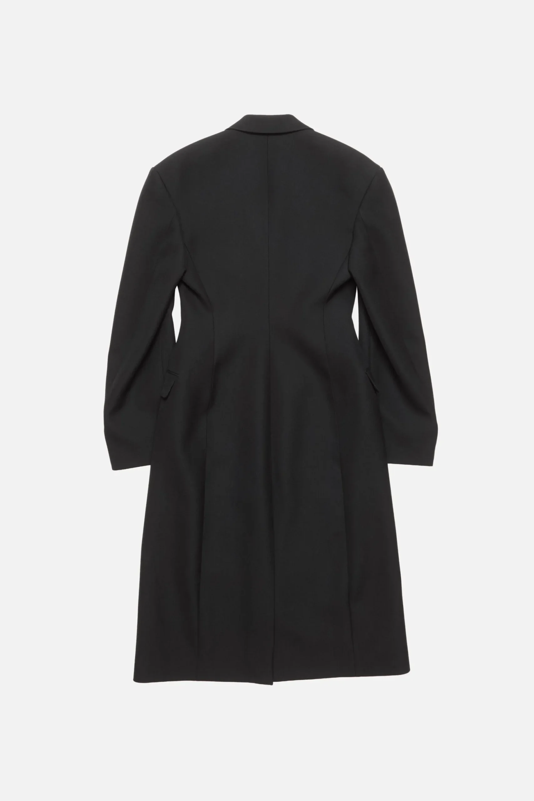 Double-breasted wool coat
