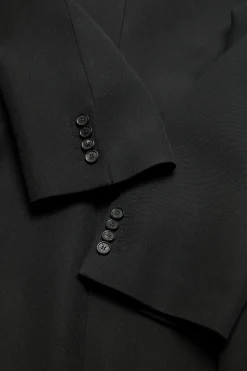 Double-breasted wool coat
