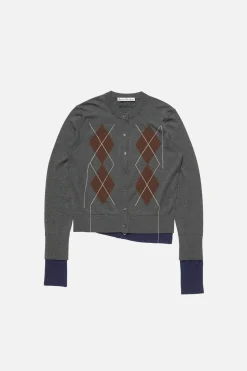 Double-layered cardigan