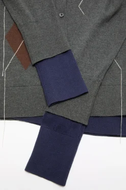 Double-layered cardigan