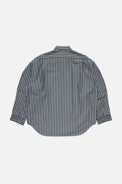 Double-sleeve striped shirt