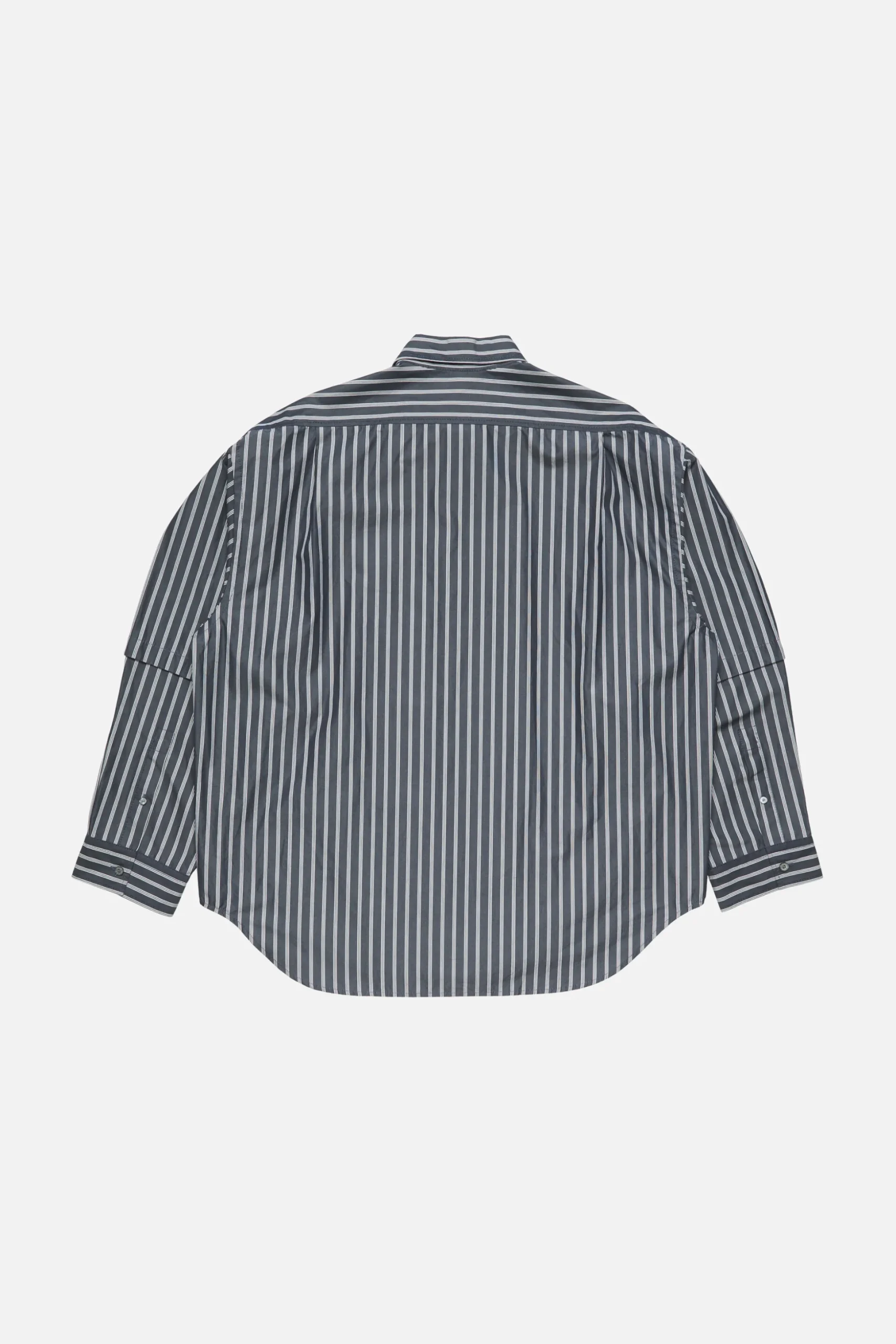 Double-sleeve striped shirt