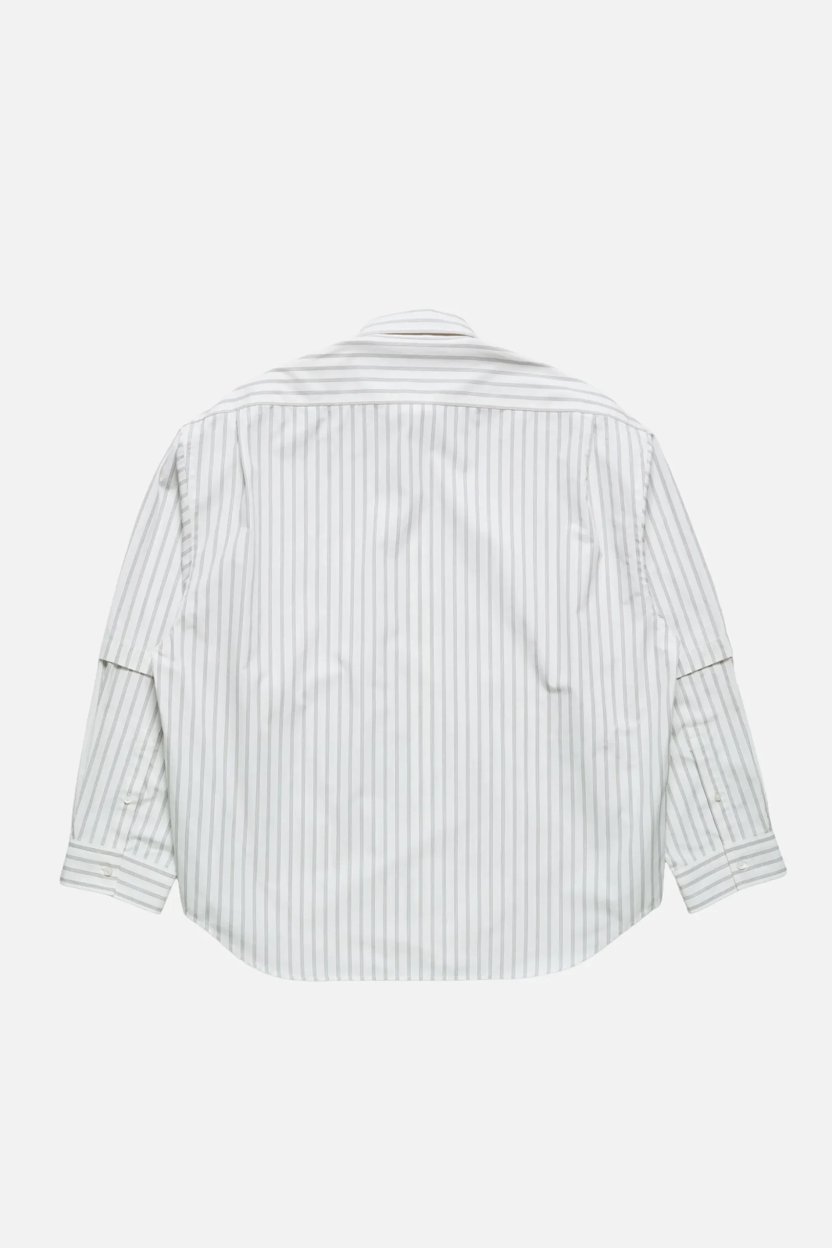 Double-sleeve striped shirt