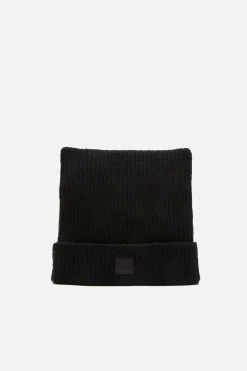 Face logo square beanie