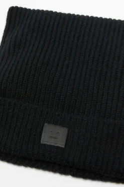 Face logo square beanie