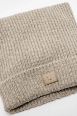 Face logo square beanie