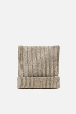 Face logo square beanie
