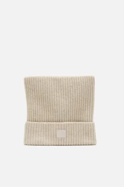 Face logo square beanie