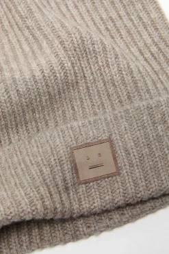 Face logo square beanie