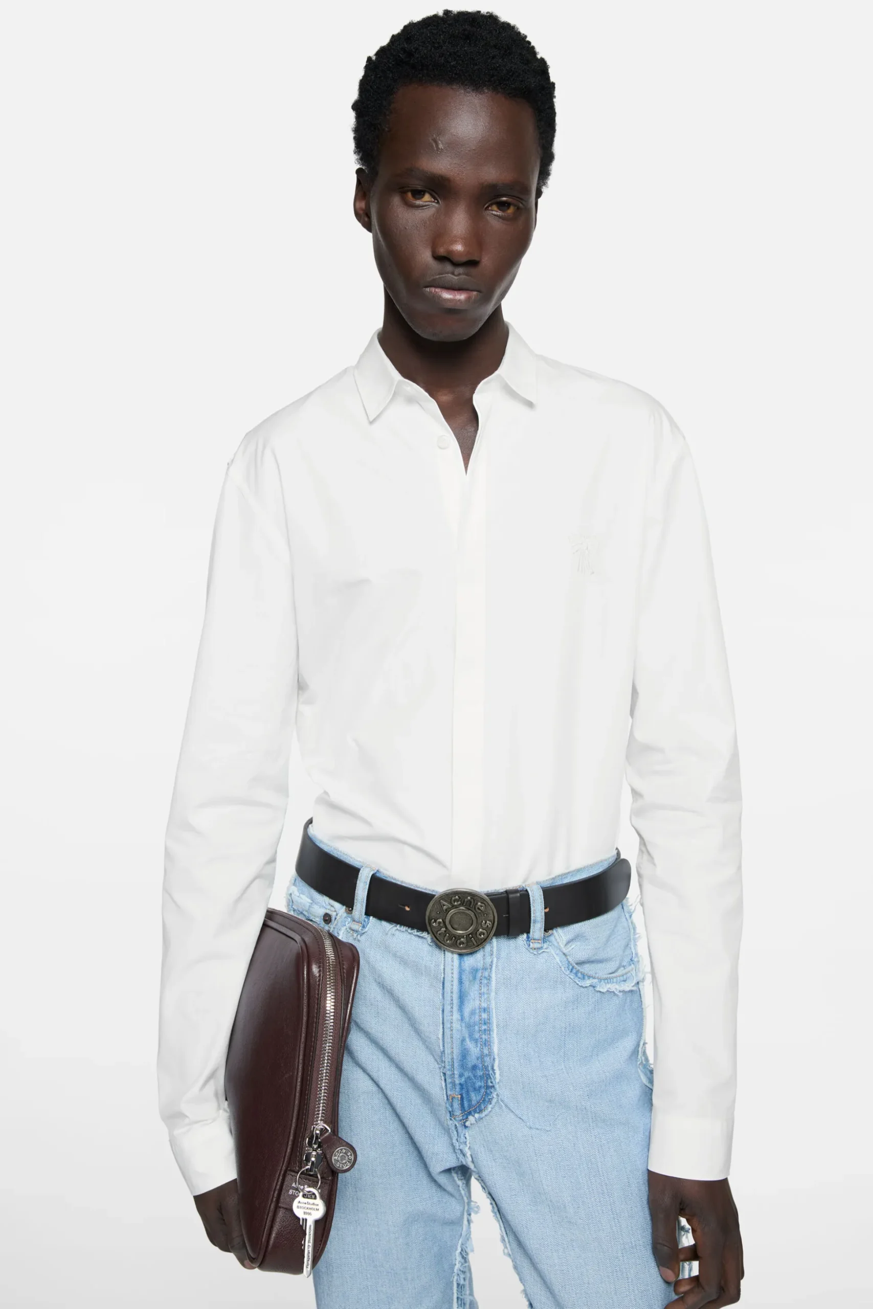 Fitted button-up shirt