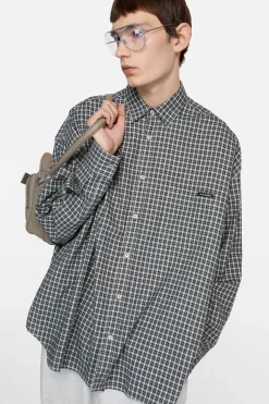 Flannel button-up shirt