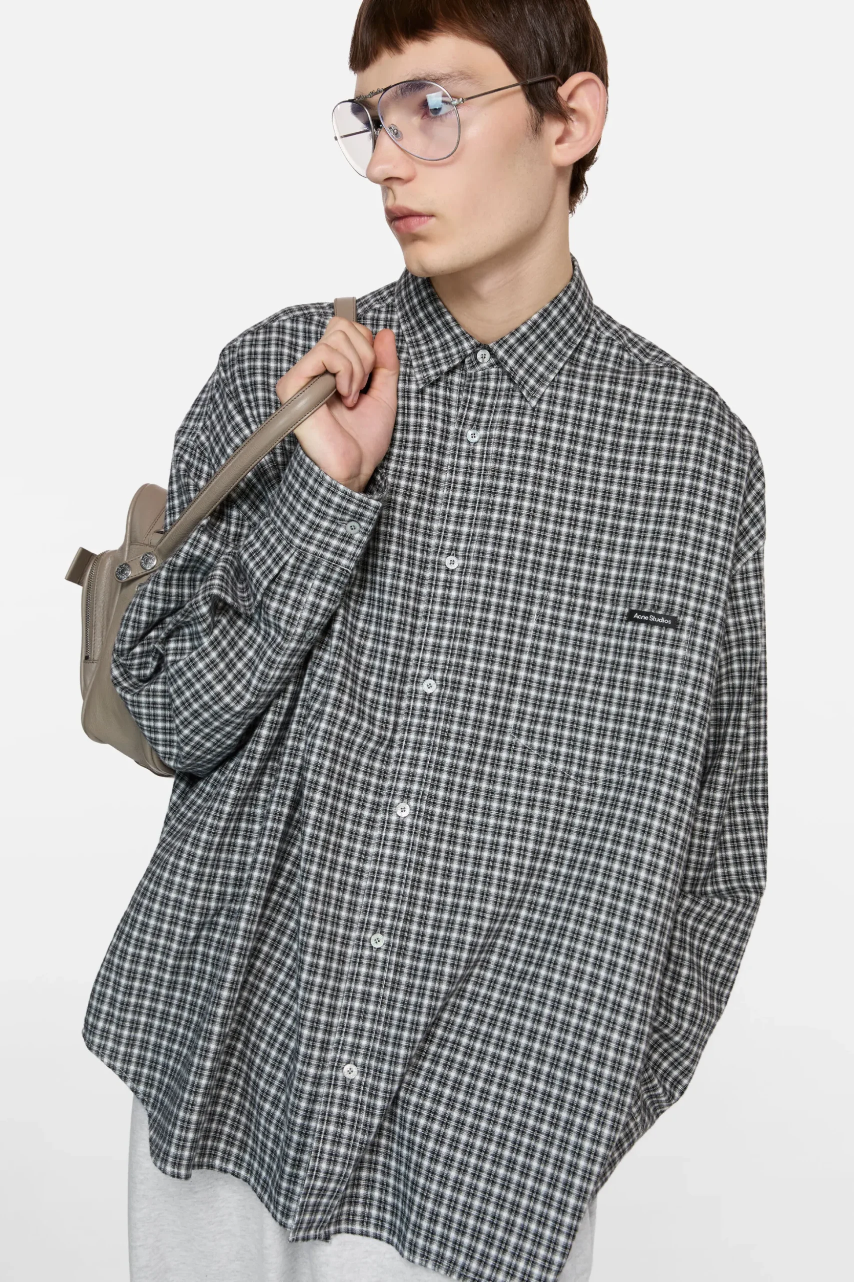 Flannel button-up shirt