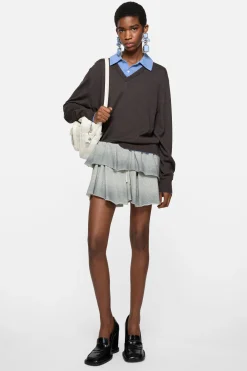 Fleece mini skirt