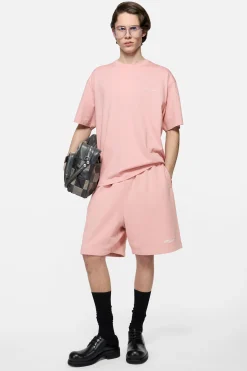 Fleece shorts with logo