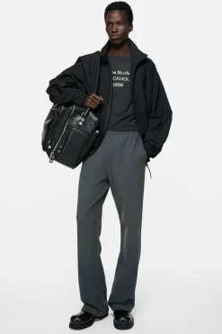 Fleece trousers with stamp logo