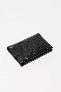 Folded leather wallet
