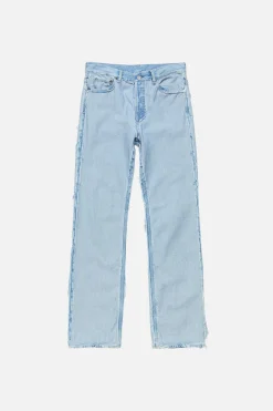 Frayed denim jeans