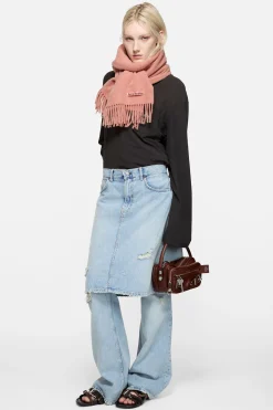 Fringe wool scarf – Narrow