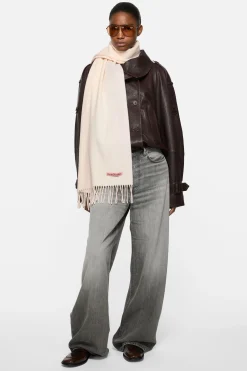 Fringe wool scarf – Narrow