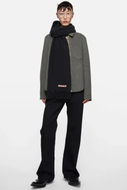 Fringe wool scarf – Narrow