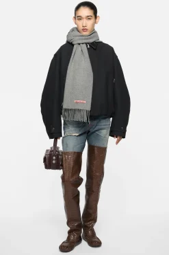 Fringe wool scarf - Narrow