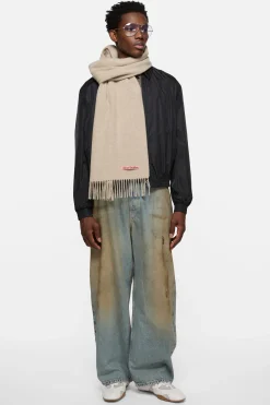 Fringe wool scarf – Narrow