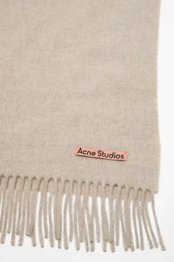 Fringe wool scarf - oversized
