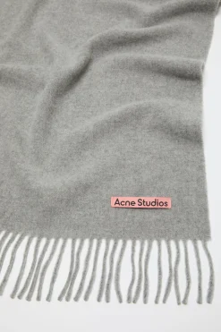 Fringe wool scarf - oversized