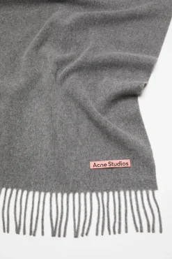 Fringe wool scarf - oversized