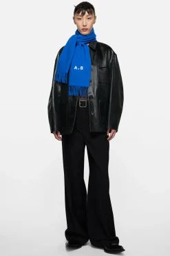 Fringe wool scarf - skinny