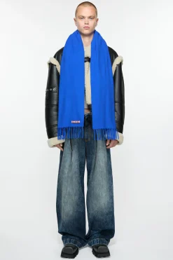 Fringe wool scarf - skinny