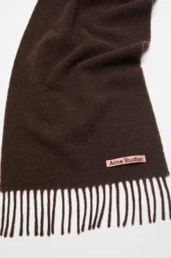 Fringe wool scarf - skinny