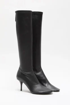 High leather boots