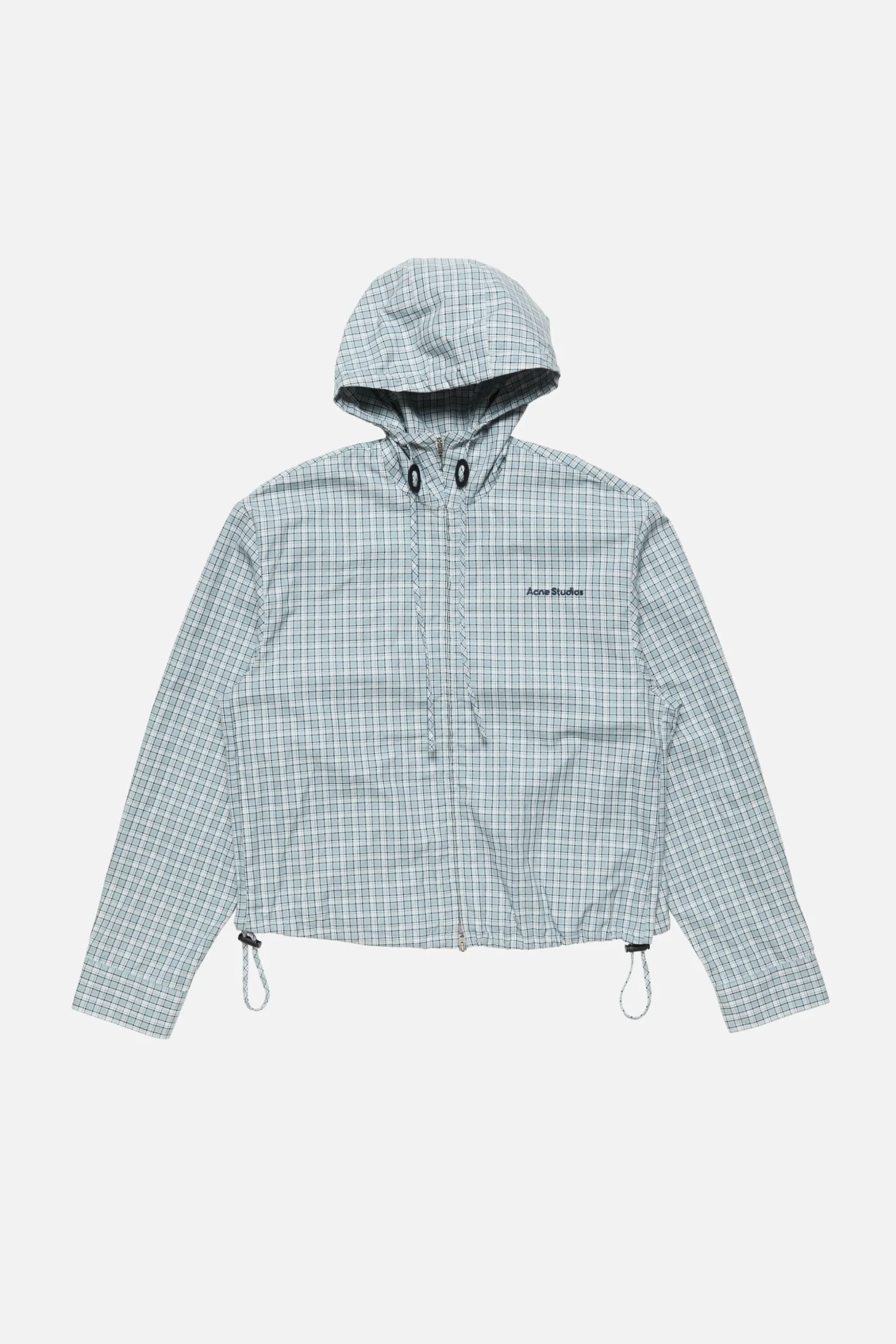 Hooded check jacket
