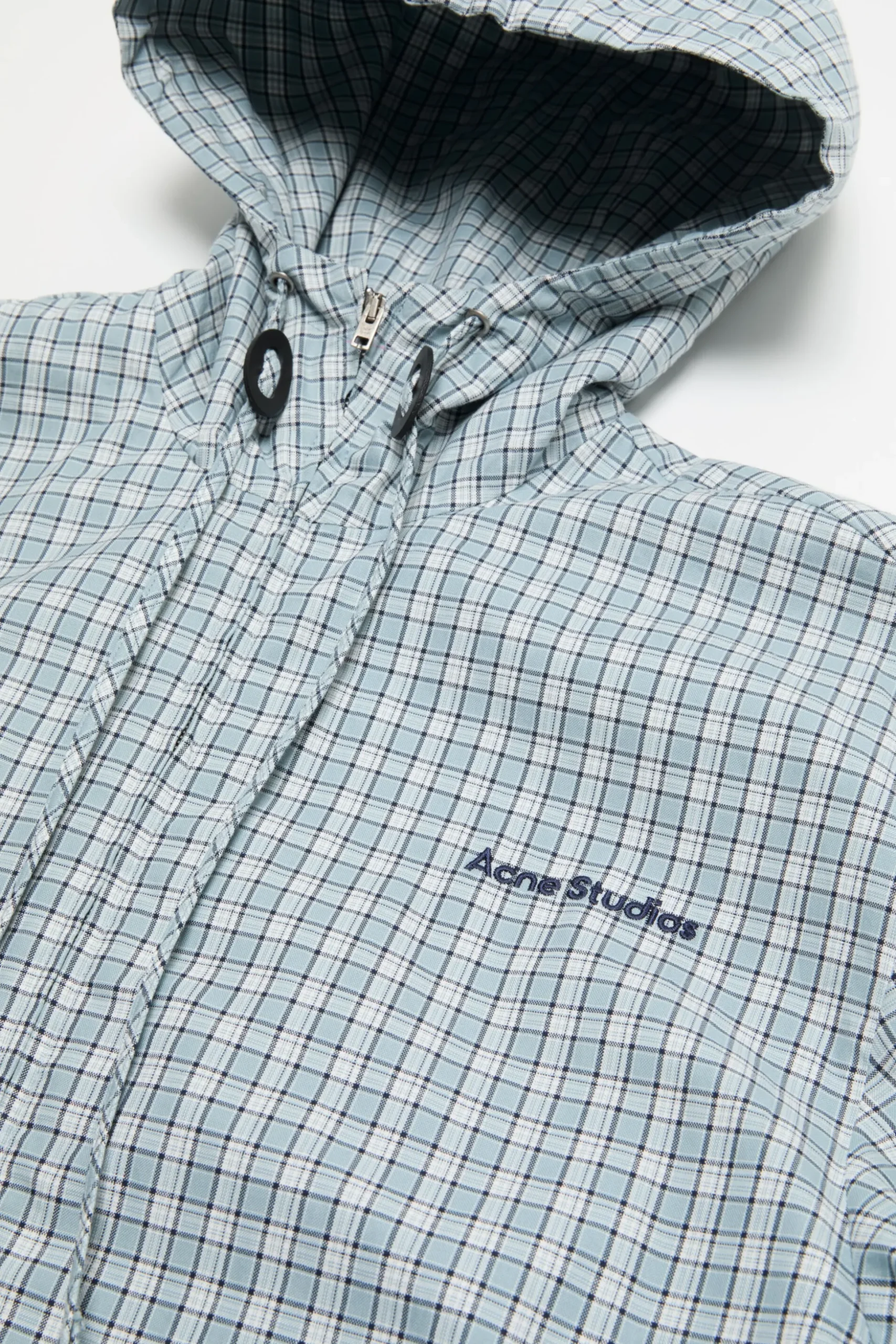 Hooded check jacket