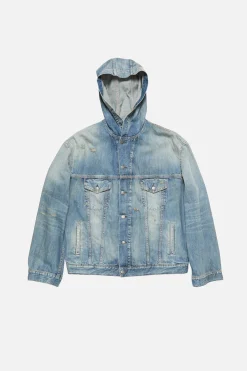Hooded denim jacket