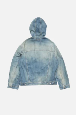 Hooded denim jacket