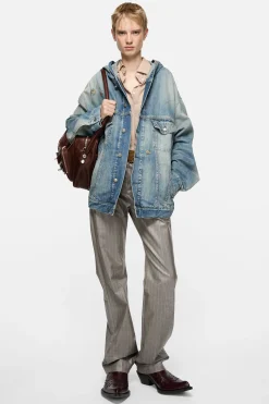 Hooded denim jacket