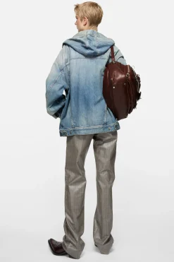 Hooded denim jacket