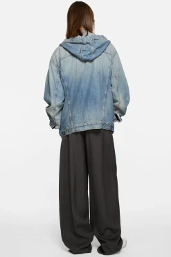 Hooded denim jacket