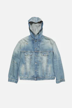 Hooded denim jacket