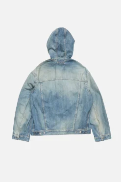 Hooded denim jacket