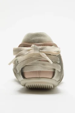 Lace-up suede shoes