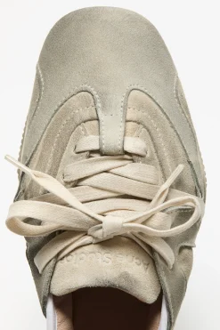 Lace-up suede shoes