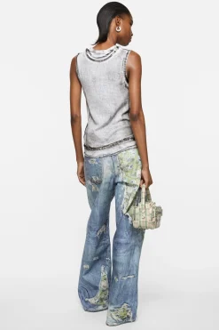 Layered logo tank top
