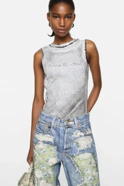 Layered logo tank top