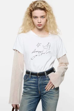 Layered mesh t-shirt