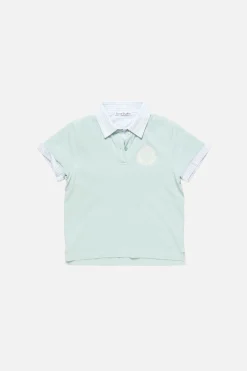 Layered polo shirt with logo